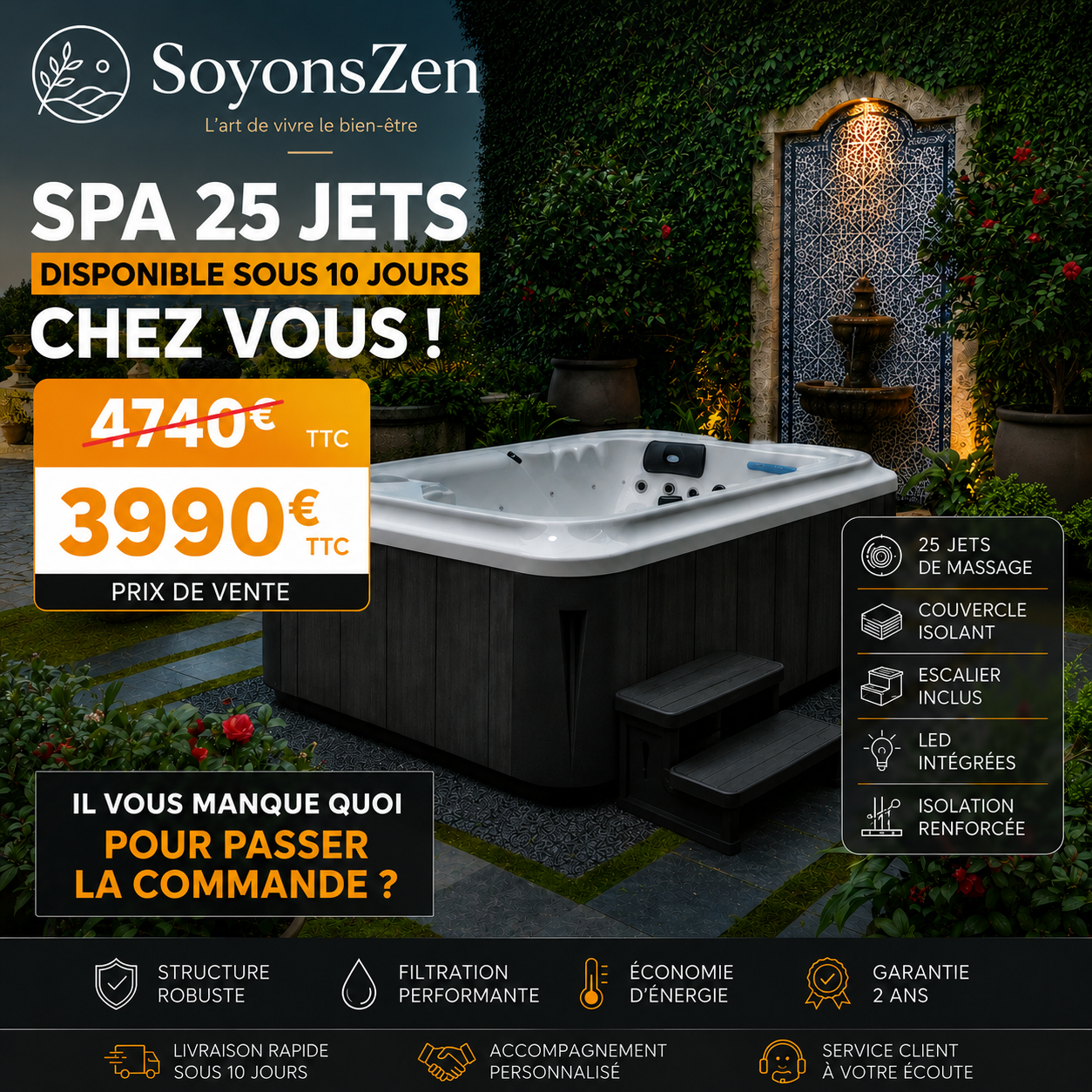 SPA SMALL 2520 - 2 places - 25 Jets